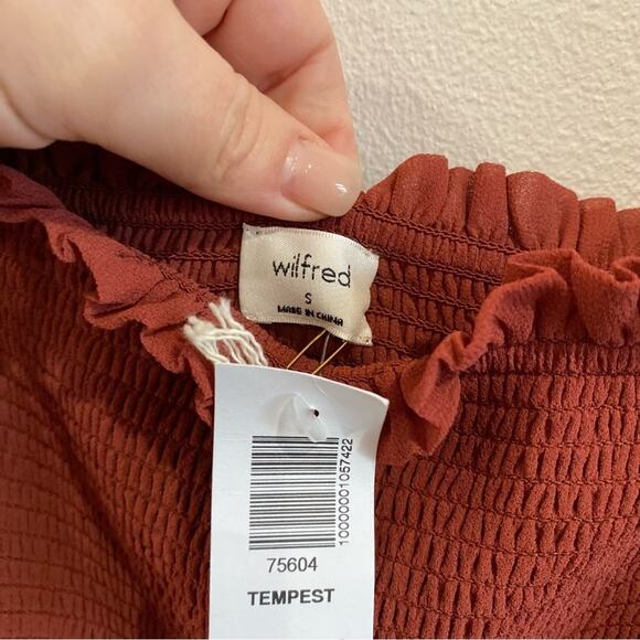 NWT Aritzia Tempest mini dress Carmine Red Size Small - Picture 11 of 11